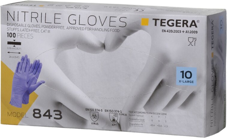 Glove Tegera ® 843 box 100pcs 1 Wenaas