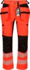 Hi-vis mens stretch trousers, class 2 2 Red Fluorine/Black Wenaas  Miniature