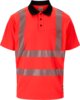 Piqué T-shirt med høj synlighed 1 Fluoriserende Rød/Svart Wenaas  Miniature