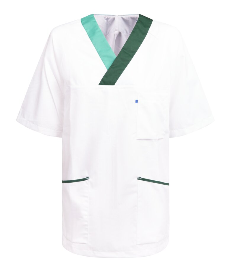 Legevakt Kittel Unisex NS-3361 m/grønn besetning 1 Sverre W. Monsen