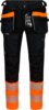 HiVis stretchbukse herre 2 Svart/Fluoriserende orange Wenaas  Miniature