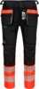 HiVis stretchtrousers men 1 Black/Fluor Red Wenaas  Miniature