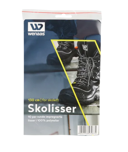 Snørebånd 130 cm á 10 par Wenaas Medium