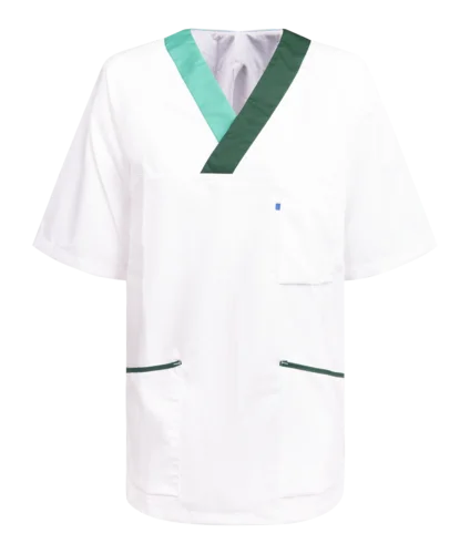 Legevakt Kittel Unisex NS-3361 m/grønn besetning Sverre W. Monsen Medium