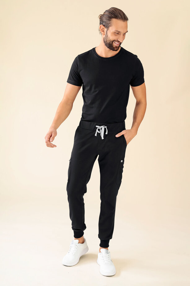 KAERE Bukse med lårlomme unisex svart 1 Sverre W. Monsen