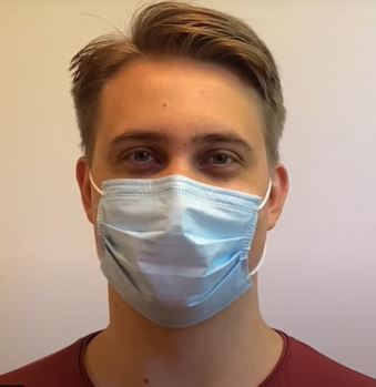 Film fra FHI om hvordan sette på og ta av munnbind