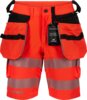 HiVis shorts stretch 2 Fluoriserende rød/svart Wenaas  Miniature