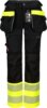 HiVis stretchbukse dame 2 Svart/fluoriserende gul Wenaas  Miniature