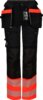 HiVis stretchbukse dame 1 Svart/fluoriserende rød Wenaas  Miniature