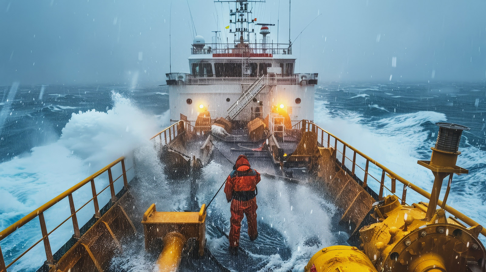 Bad weather at the ocean