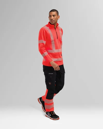 Hi-vis 1/2 zip jumper Wenaas Medium