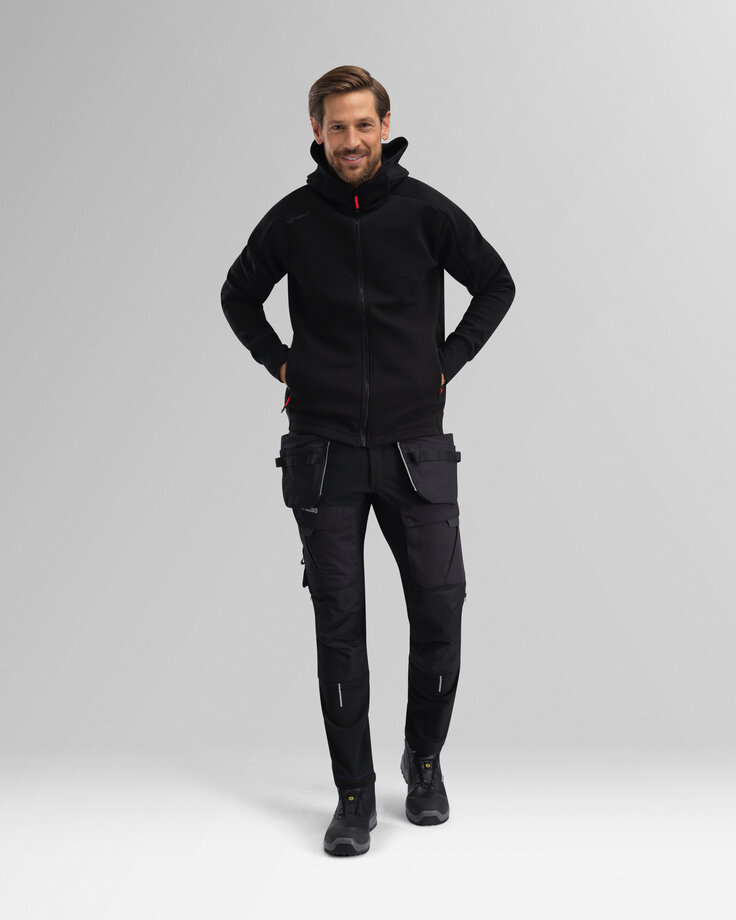 Hooded jacket Nero stretch 4 Wenaas