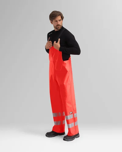 HiVis Rain Bib and Brace Wenaas Medium