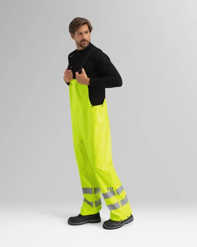 HiVis Rain Bib and Brace Wenaas Medium