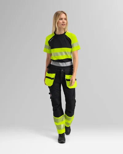 Dames-stretchbroek met hoge zichtbaarheid, klasse 1 Wenaas Medium