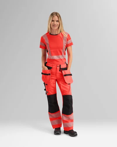 Dames-stretchbroek met hoge zichtbaarheid, klasse 2 Wenaas Medium