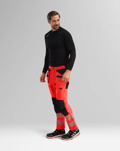 Hi-vis mens stretch trousers, class 2 Wenaas Medium
