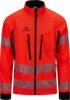 Hi-vis mens stretch jacket, class 3 1 Red Fluorine/Black Wenaas  Miniature