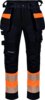 Multistretch UNI trousers 1 Black/Fluor Orange Wenaas  Miniature