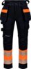 Multistretch Trousers D-fig UNI 1 Black/Fluor Orange Wenaas  Miniature