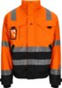 Varseljacka i pilotmodell vinter 1 Fluorescerande orange/Svart Wenaas  Miniature