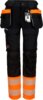 HiVis stretchbukse dame 1 Svart/Fluoriserende orange Wenaas  Miniature