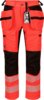 Hi-vis mens stretch trousers, class 2 1 Red Fluorine/Black Wenaas  Miniature