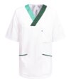 Legevakt Kittel Unisex NS-3361 m/grønn besetning 1 Sverre W. Monsen Small