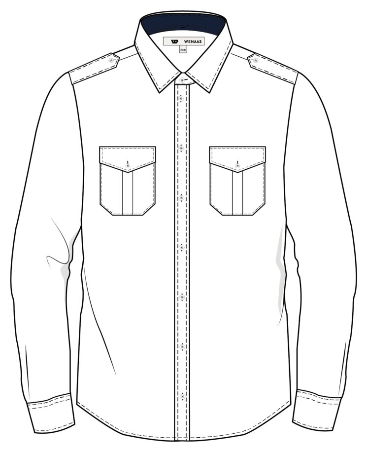 Shirt Work reg men LS 6 Wenaas