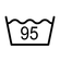 Maximum washing temperature 95°C, normal process (domestic wash)
