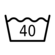 Maximum washing temperature 40°C, normal process (domestic wash)