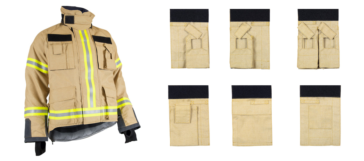 Brannuniformsjakke med utbyttbare panel